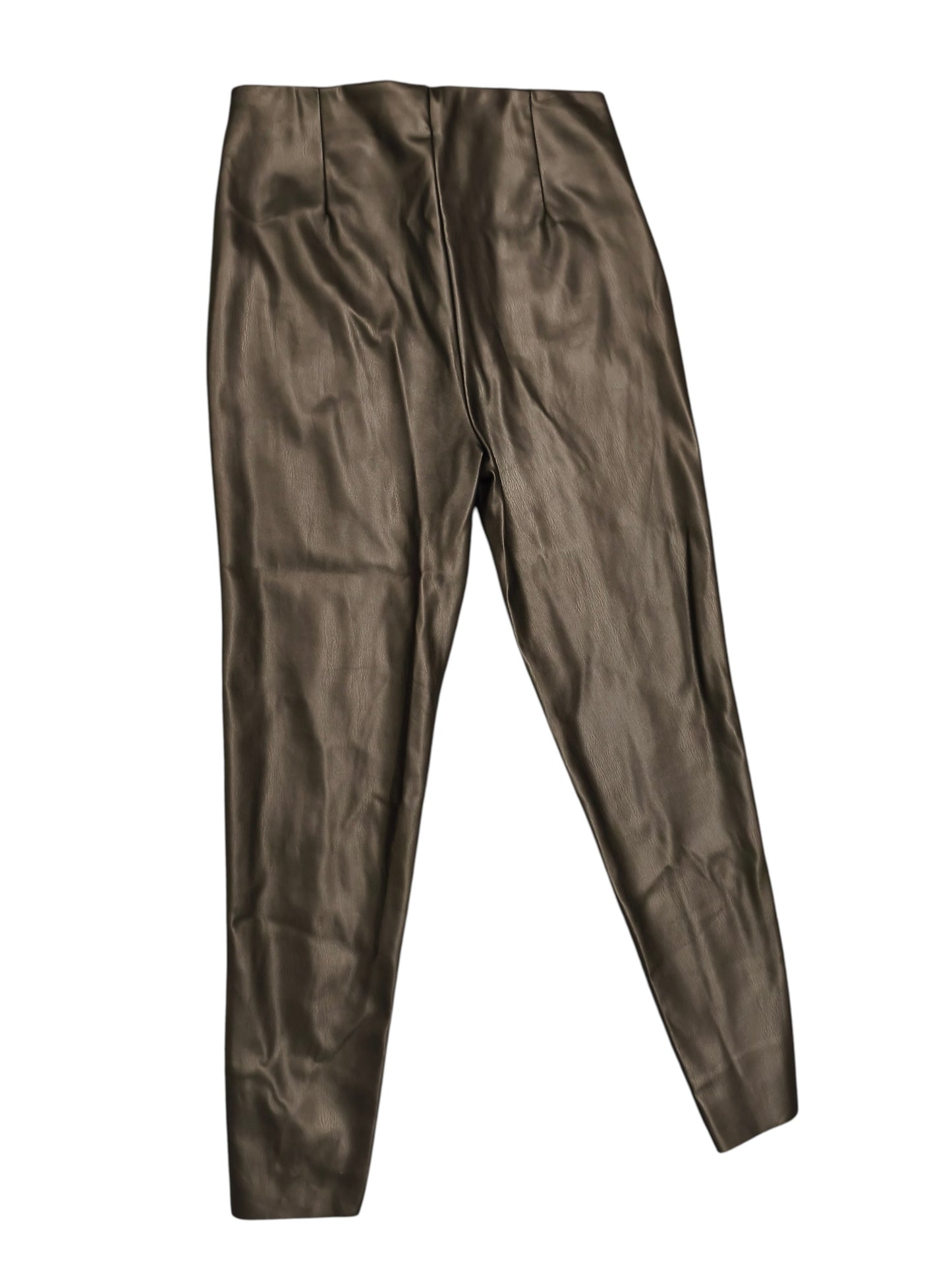 Primark Women’s Black Faux Leather Leggings Trousers Size UK 10 EUR 38 High Rise