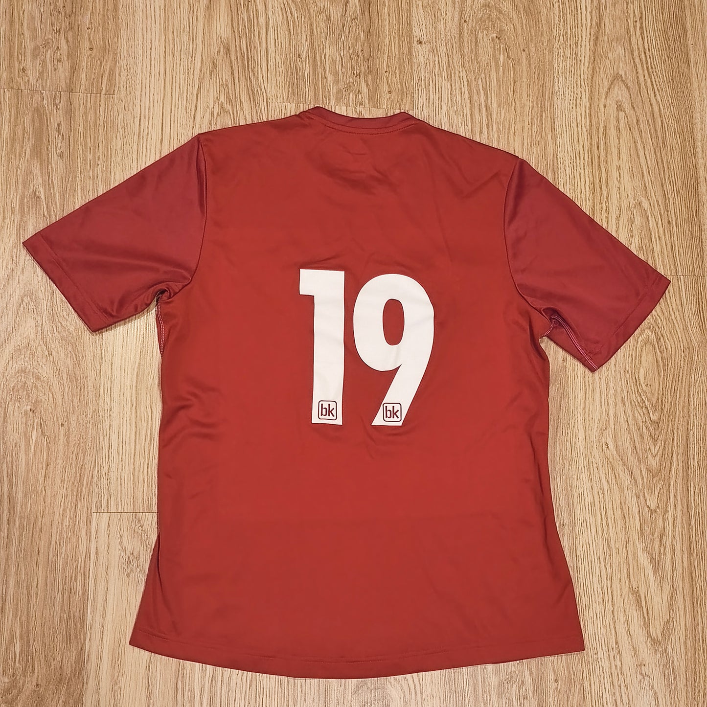 Adidas Mens Climalite Red Short Sleeve Football Training Jersey Shirt Size M #19