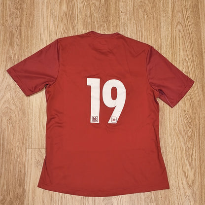 Adidas Mens Climalite Red Short Sleeve Football Training Jersey Shirt Size M #19