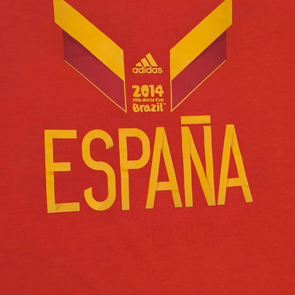 Adidas Spain Espana 2014 FIFA World Cup Brazil Soccer T-Shirt Mens Size Small