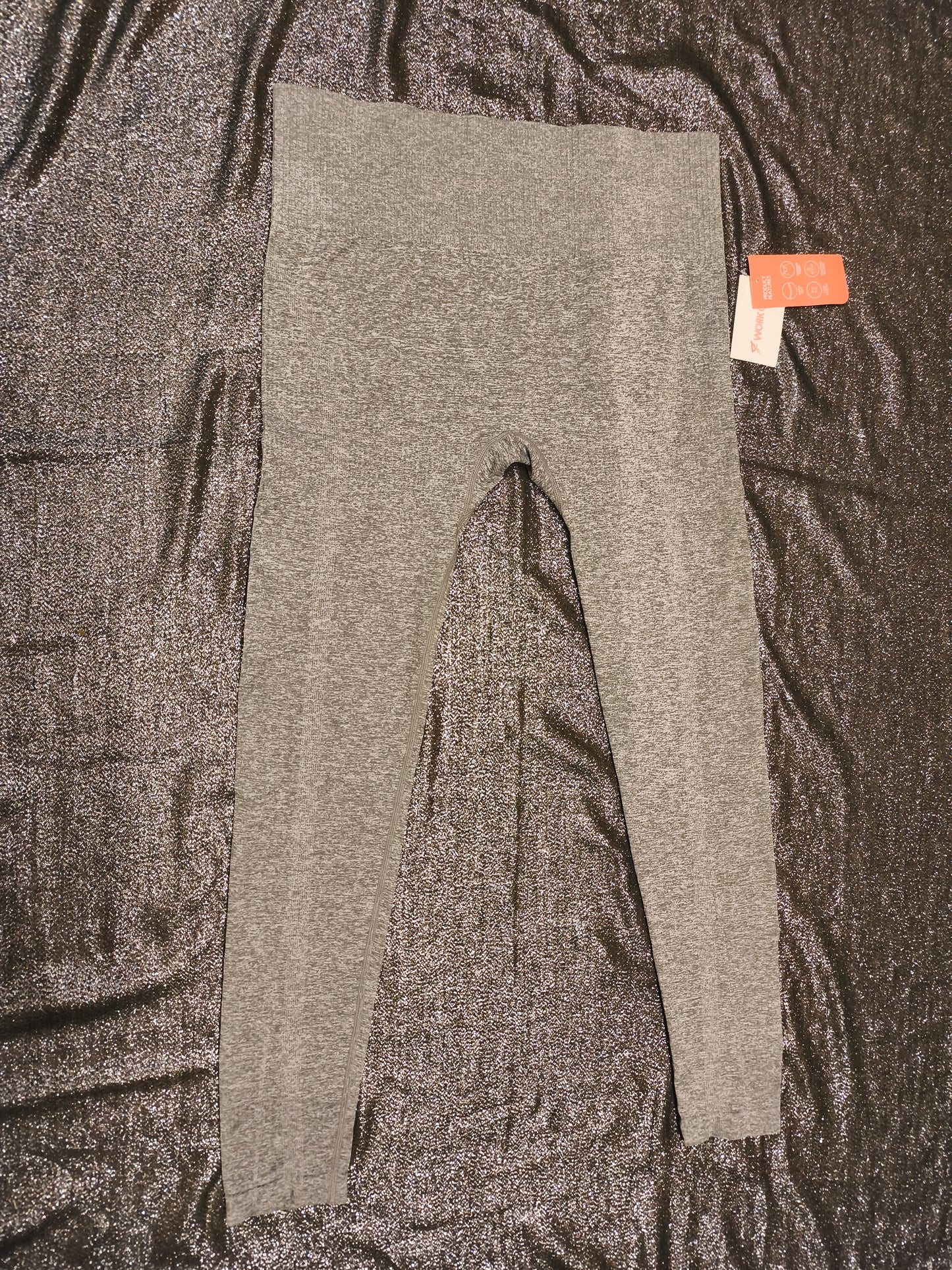 Primark Work Out Seamless Grey Marl Leggings - X-Large XL (UK 18/20) - NWT