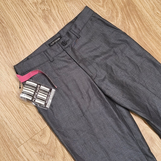 BHS Back2Flip Boys Grey School Trousers Pants Age 9 Height 134cm Adjustable Waist