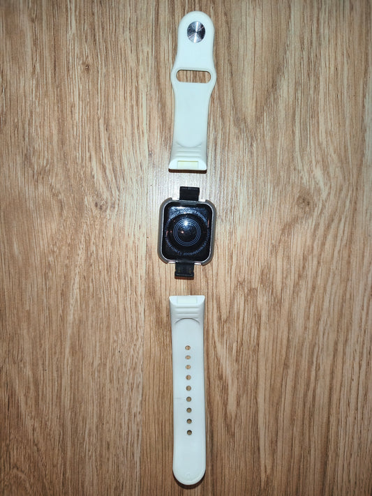 1.3" Bluetooth Smart Watch (Silver/White) – UNTESTED / FOR PARTS OR REPAIR