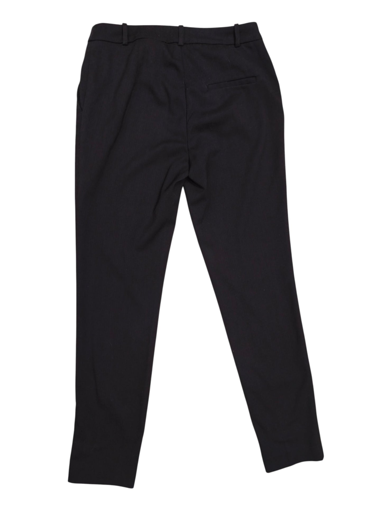 H&M Women's Black Textured Dress Pants Slim Cigarette Trousers Size EUR 34 US 4