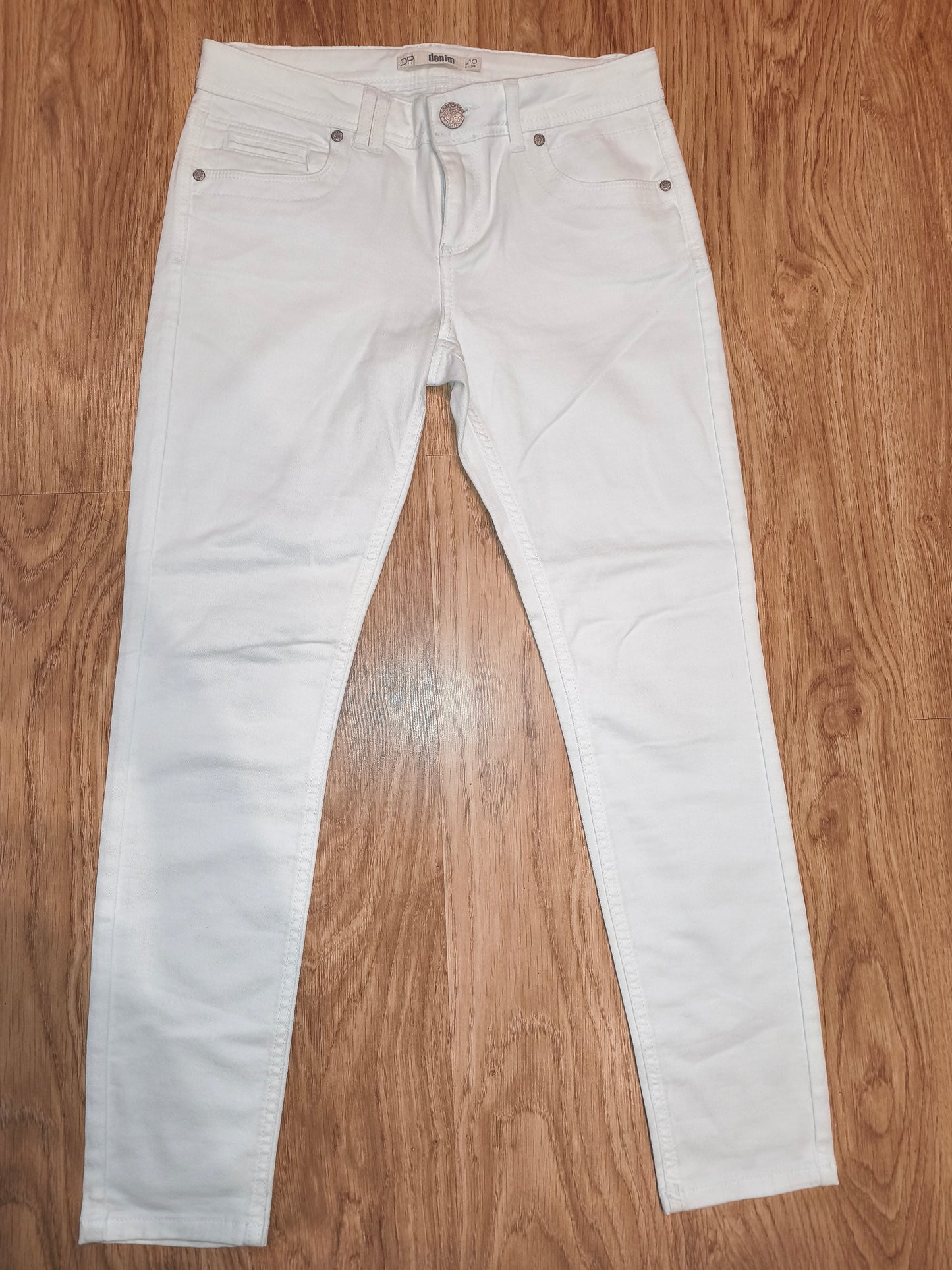 Dorothy Perkins Women’s White Slim-Fit Denim Jeans – Size 38 (EU/10 UK)