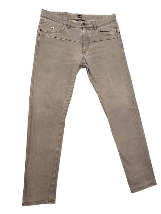 BOSS Hugo Boss Men's Grey Stretch Slim Jeans 34x32