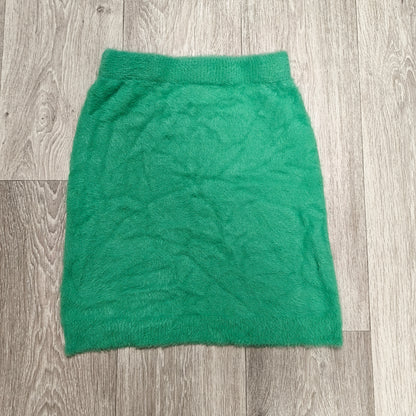 Freshman 1996 Green Fuzzy Knit Mini Skirt Women's Size S