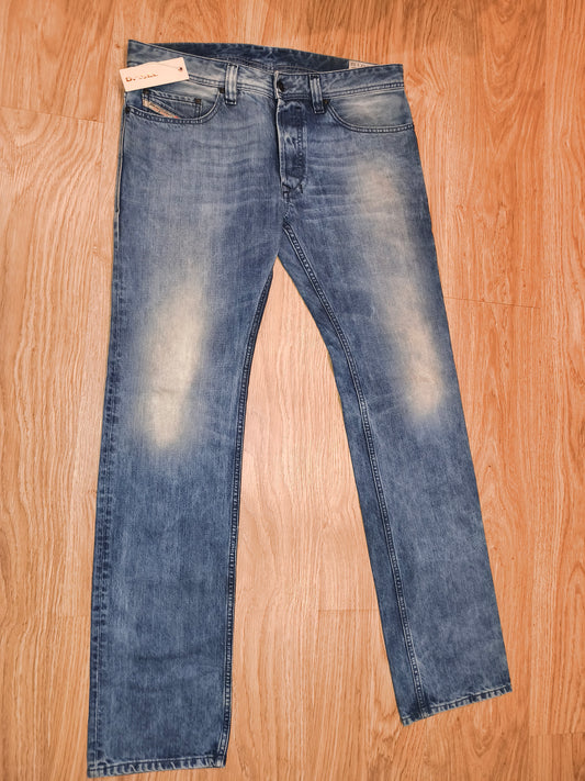 Vintage DIESEL Safado Jeans Men’s 32x32 Regular Slim Straight Wash 08801 Y2K NWT