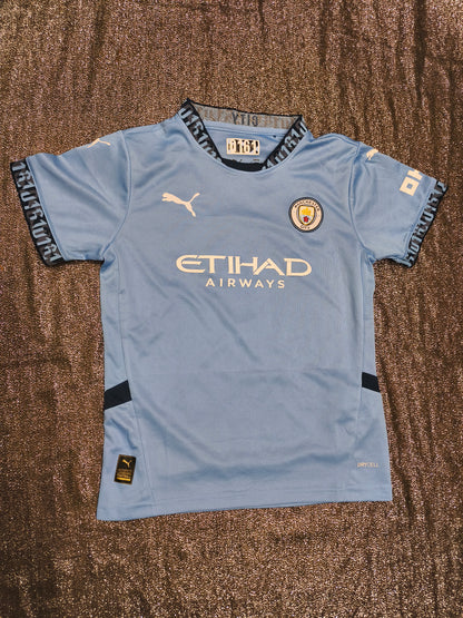 Puma Manchester City 2024/25 Home Kit Jersey #7 YAZIN – Kids Size 26 (7–8 Years)