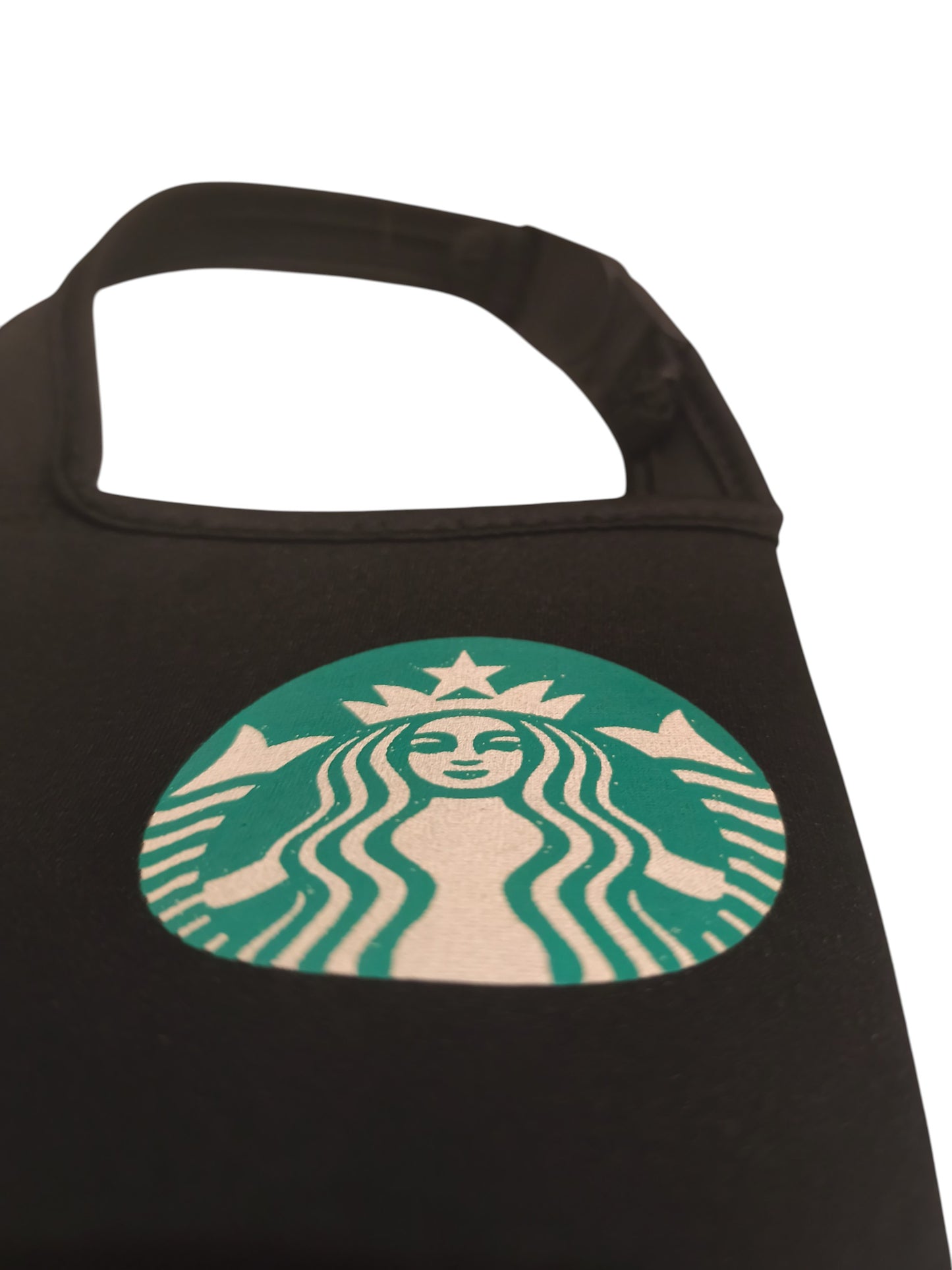 Starbucks Logo Neoprene Cup Carrier Sling Holder with Handle & Buckle Black