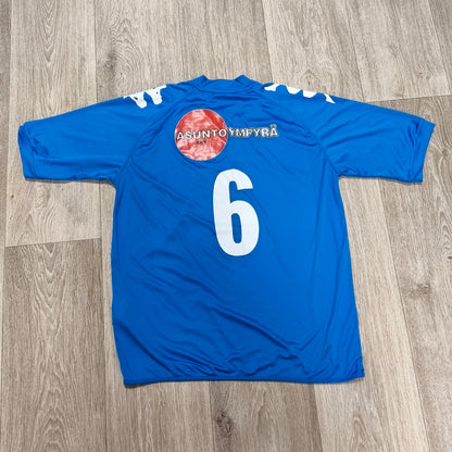 Kappa Blues Volley Volleyball Jersey Shirt #6 Blue Mens Size Medium 2012