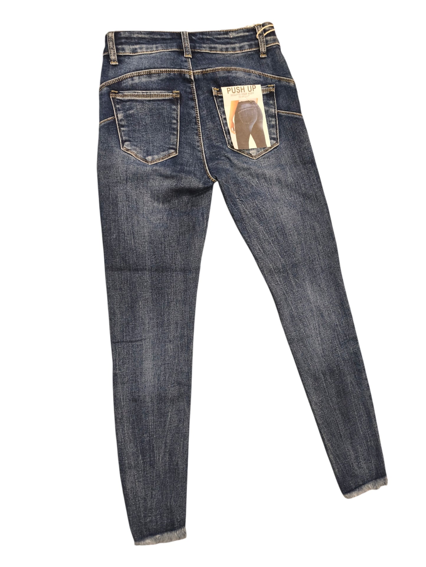 RE-DRESS Push Up Skinny Jeans Women’s Size XS Dark Wash Distressed Sculpting