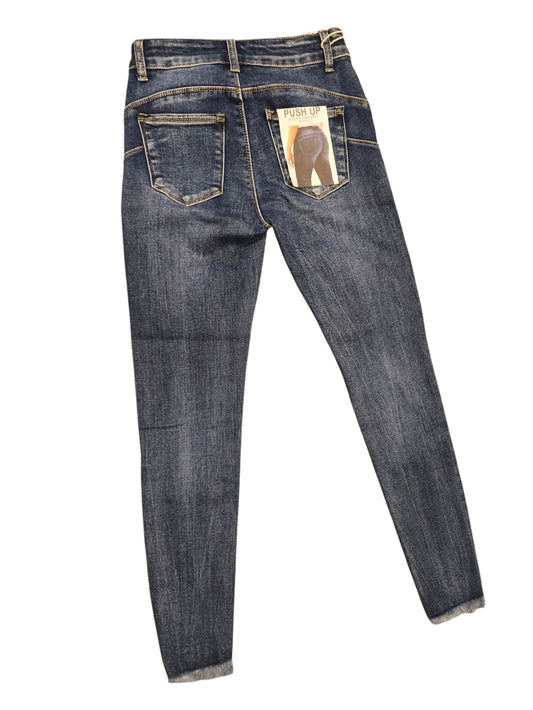 RE-DRESS Push Up Skinny Jeans Women’s Size XS Dark Wash Distressed Sculpting