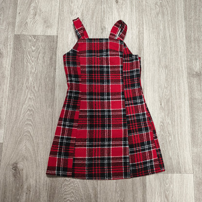 H&M Girls Red Tartan Plaid Pinafore Dress Size 11-12Y EUR 152 Check