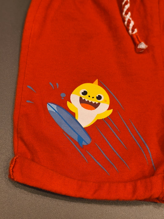 Pinkfong Baby Shark Orange Surfing Shorts - Size 6-9 Months (Height 74cm)