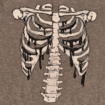 H&M Kids Grey Skeleton Rib Cage Sweatshirt Size US 10-12Y Halloween Jumper