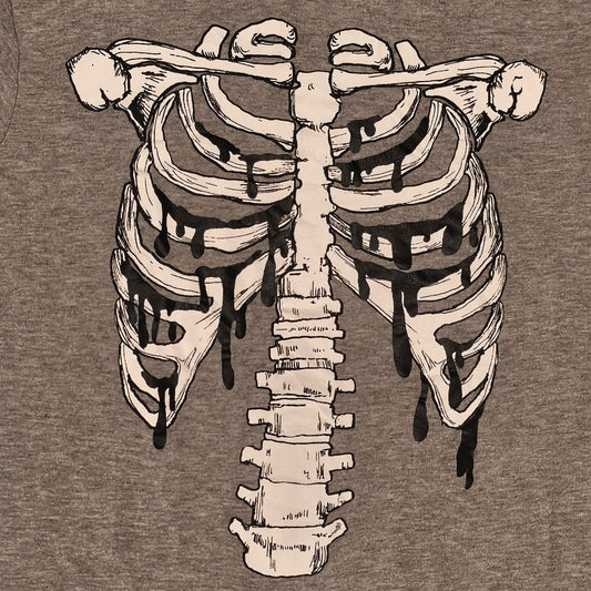 H&M Kids Grey Skeleton Rib Cage Sweatshirt Size US 10-12Y Halloween Jumper