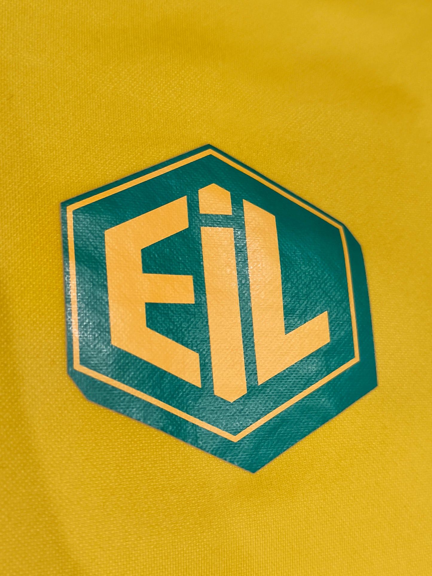 Nike Dri-FIT Mens Yellow EIL Crest Soccer Jersey Short Sleeve T-Shirt Size S #63