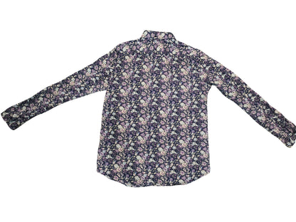 S.C.W. Made For You Men's Floral Shirt Size L Long Sleeve Cotton Blend