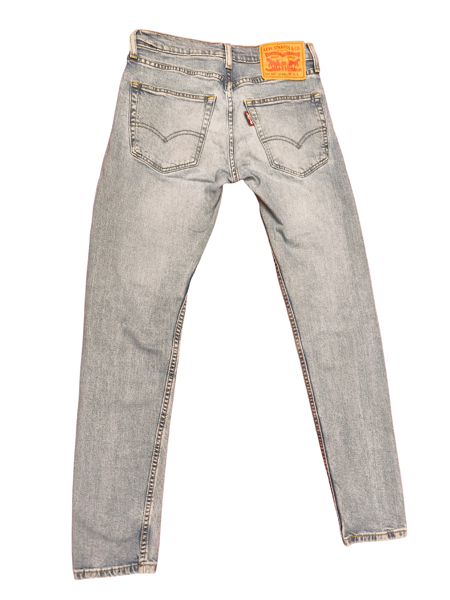 Levi’s 512 Lo-Ball Slim Taper Jeans Men’s 29 Light Wash Denim Stacked/Cropped