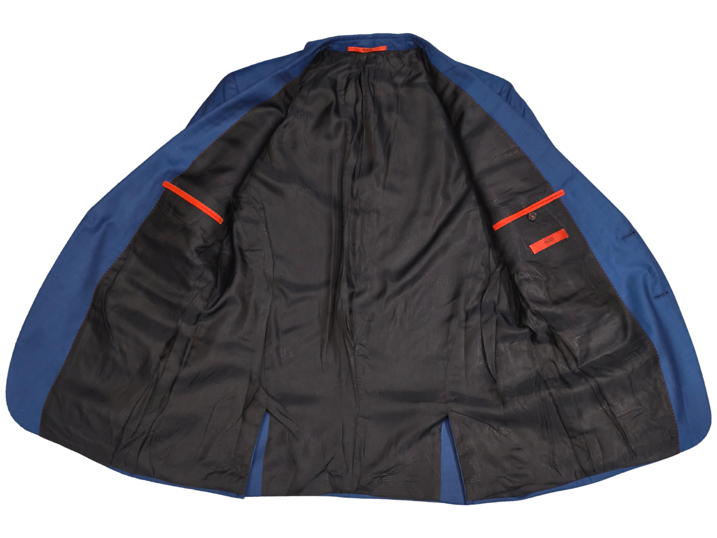 HUGO Hugo Boss Men's Blue 2-Button Wool Blazer Jacket Size 44R / IT 54