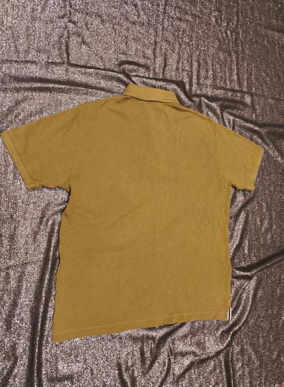 Stone Island Men's Compass Patch Short Sleeve Polo Shirt – Mustard Yellow (Size M)