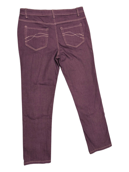 Polo Super Comfort Purple Plum Jeans Women's Size 19 Rhinestone Pocket Stretch