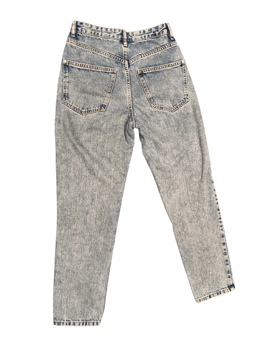 Sinsay Mom Fit Jeans EU 34 US 2 High Waisted Light Acid Wash Blue Tapered 90s