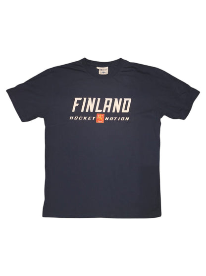 Finland Hockey Nation Barkov #16 T-Shirt Mens Size M Dark Blue Cotton SJRY