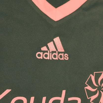 Adidas Mens Green Climalite Short Sleeve Soccer Jersey Shirt Keuda Tuusula #4