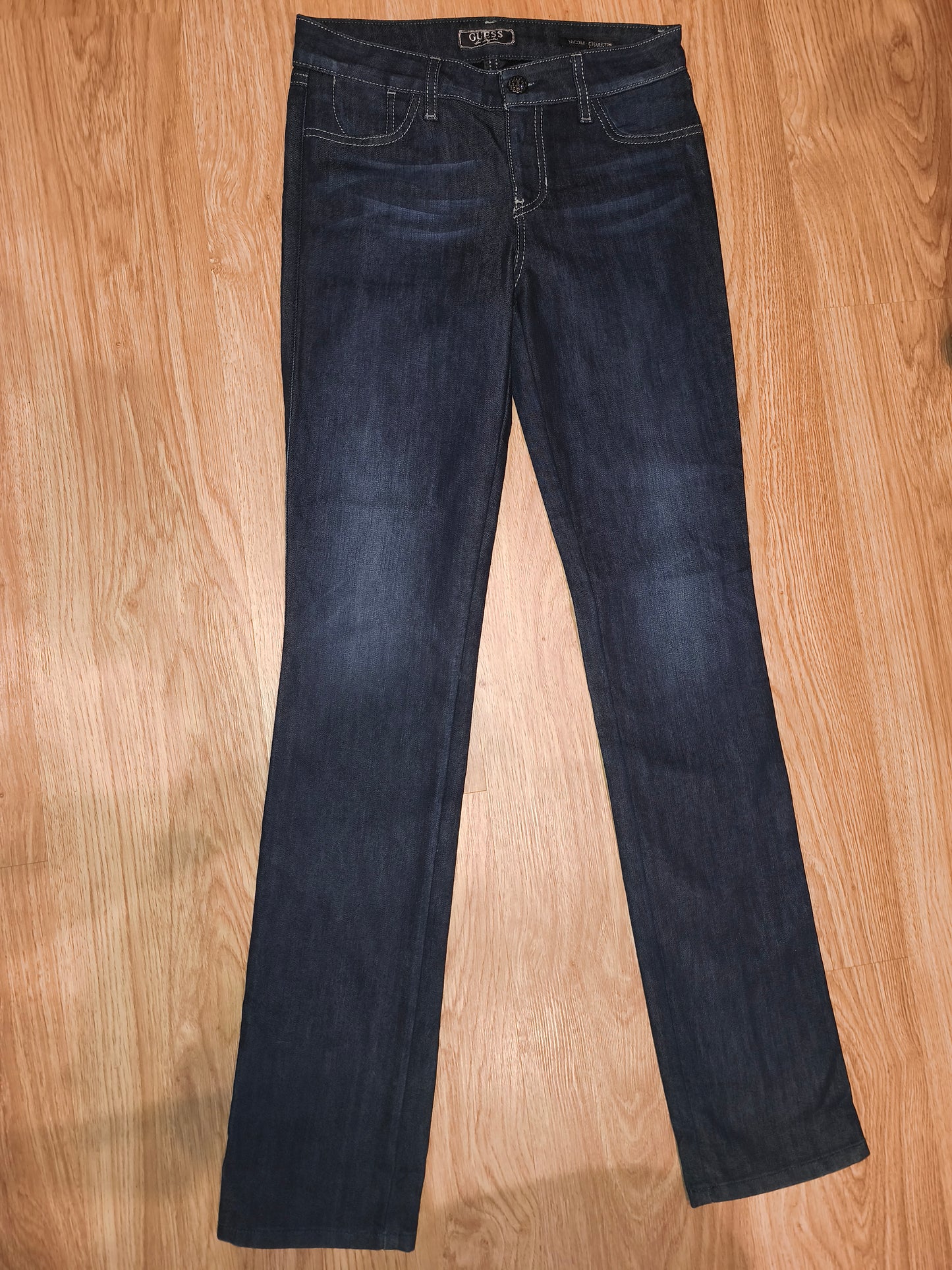 Guess Women’s Nicole Cigarette Slim Fit Jeans – Dark Wash, Size 27