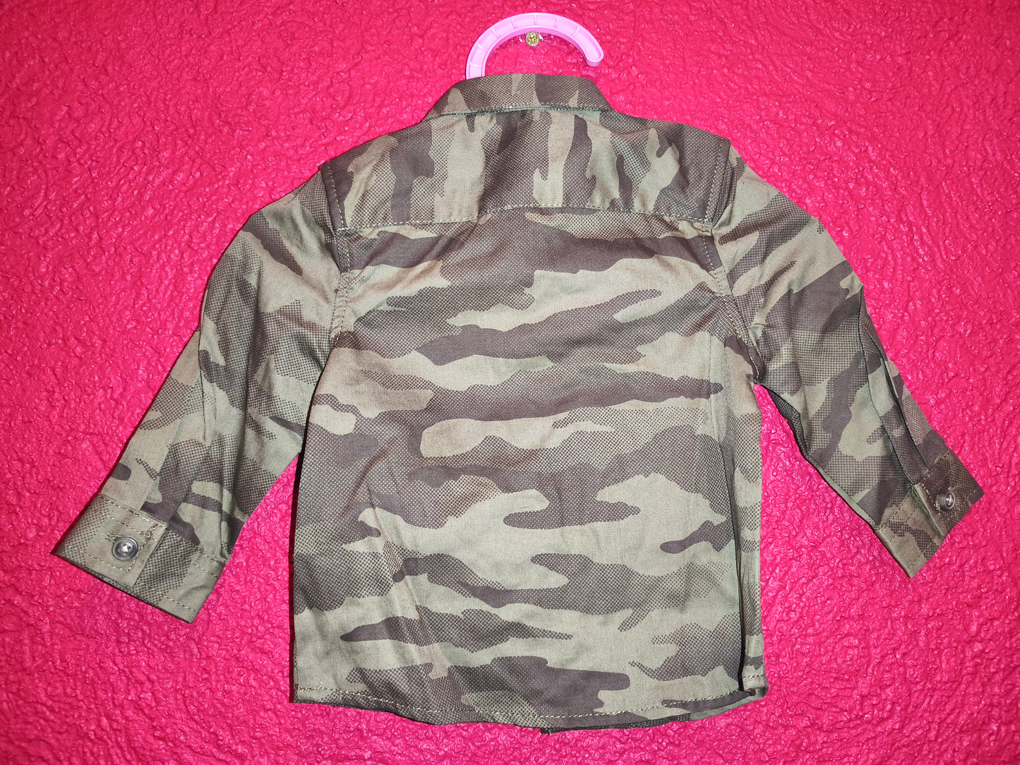 PRIMARK Baby Camouflage Long Sleeve Button-Down Shirt – Size 3–6 Months (68 cm)