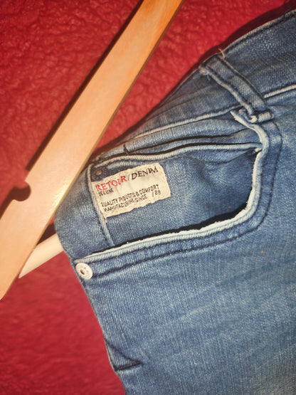 Retour Denim Co. Kids Light/Medium Wash Jean Shorts | Size 15