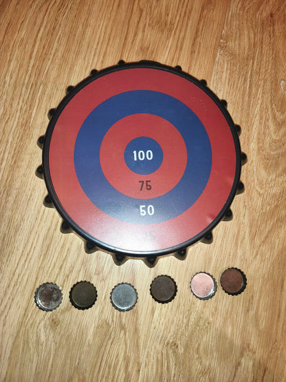 The Games Society Magnetic Bottle Cap Darts Game (Boxed with 6 Caps)