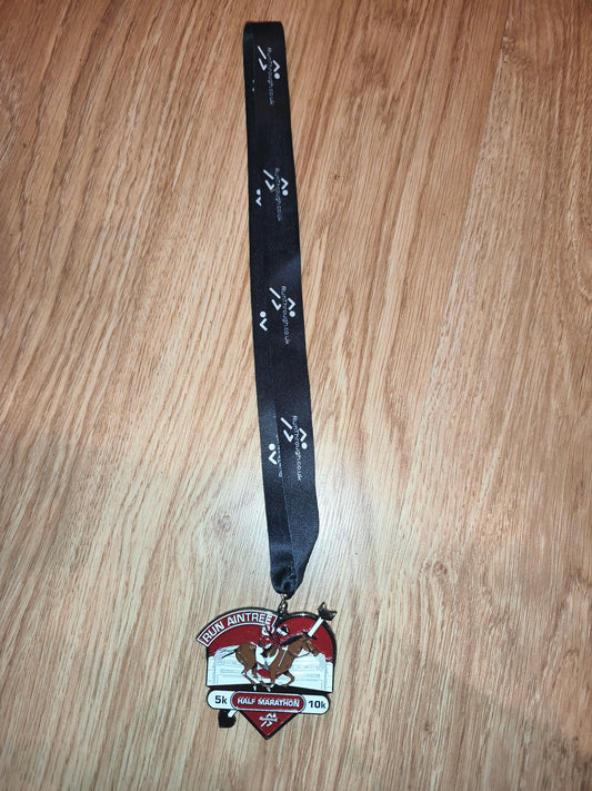 Official RunThrough Run Aintree Half Marathon Finisher Medal – Horse Racing Theme (Collectible)