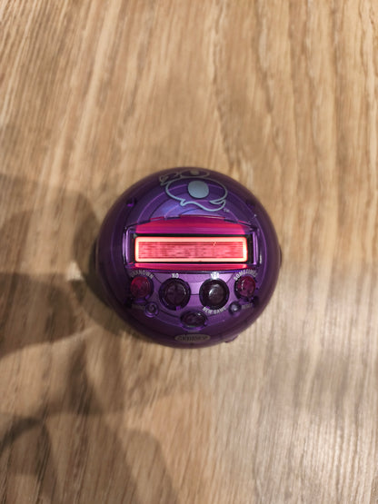 Vintage Radica 20Q Handheld Electronic Game | Translucent Purple Retro AI Thinking Ball
