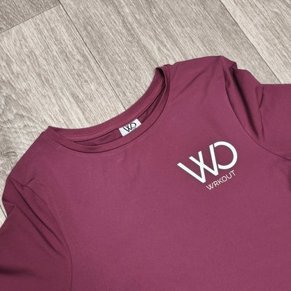 WRKOUT WO Womens S Pink Long Sleeve Tie Side Activewear Gym Yoga Top