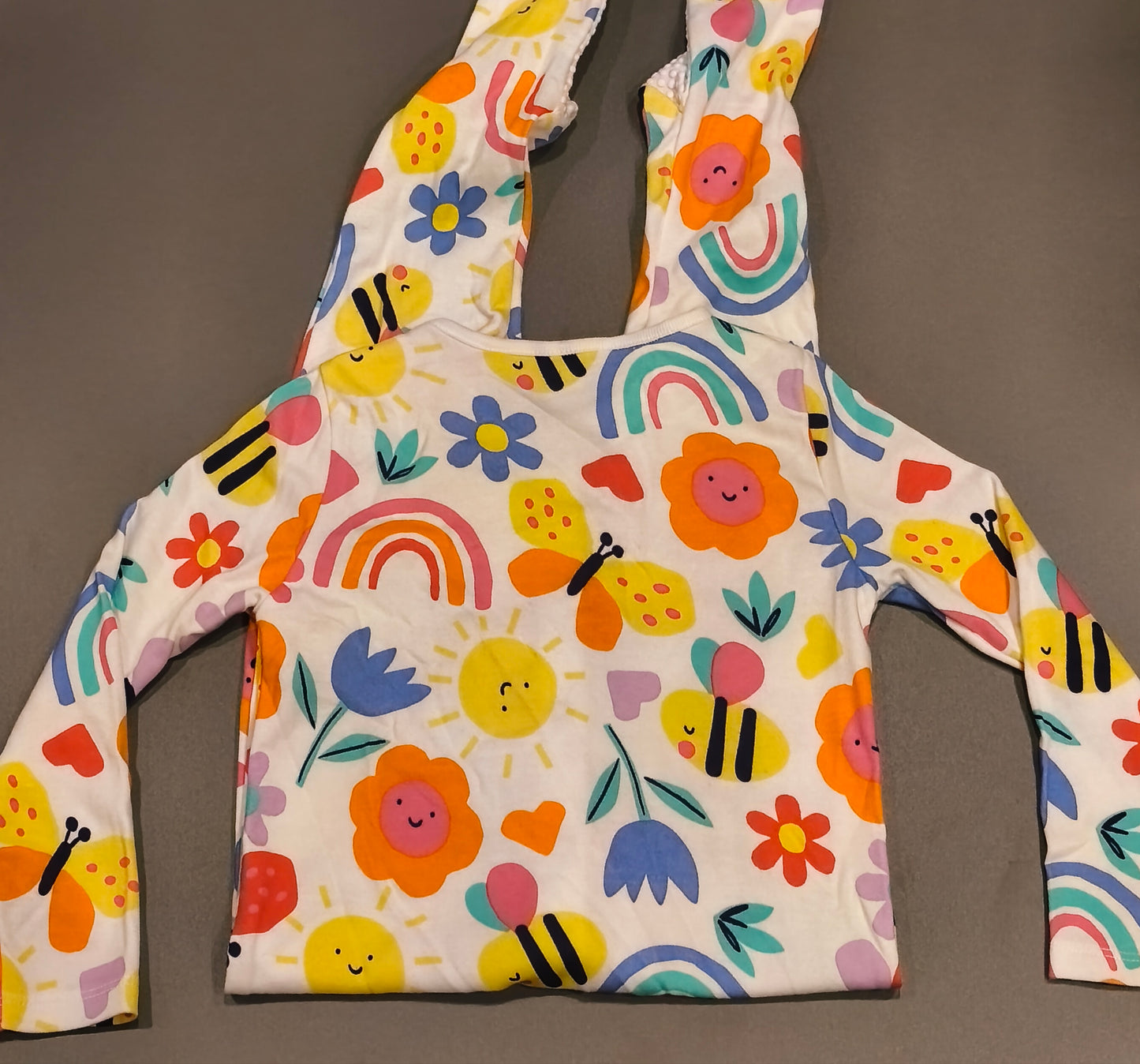 F&F Fred & Flo Floral Rainbow Sun Print Footed Sleepsuit Babygrow | 100% Cotton 2-3Y / 98cm