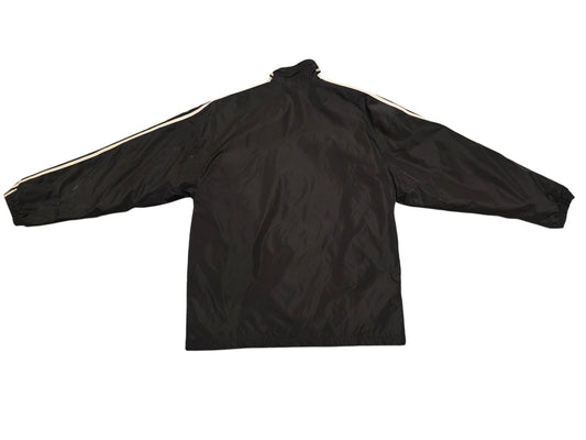 Vintage Adidas Performance Full-Zip Jacket Mens M Black 3-Stripe Activewear 80s