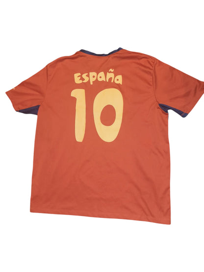 Spain FIFA World Cup 2014 Brasil Fan Shirt Jersey Red España #10 Size XL