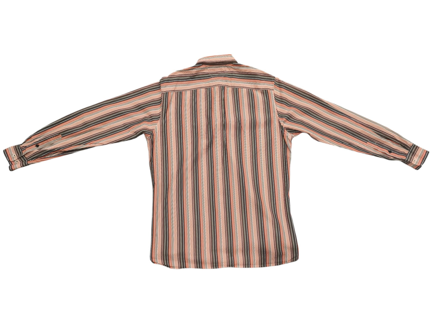 Tommy Hilfiger Shirt Mens Large Custom Fit Long Sleeve Multi Stripe Cotton Logo