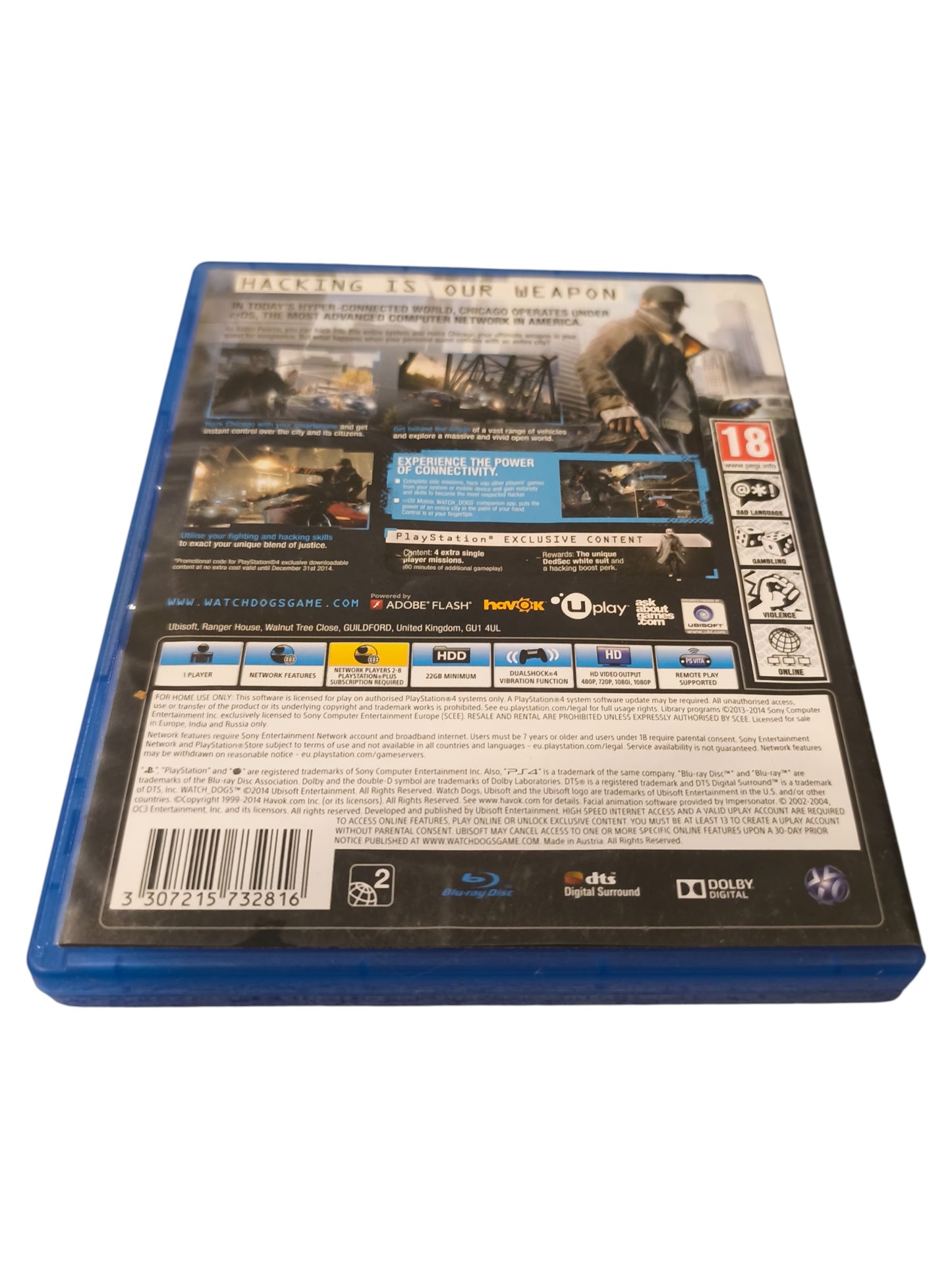 Watch_Dogs PlayStation 4 Exclusive Edition - Includes 4 Bonus Missions - CIB