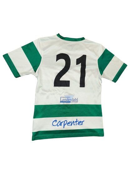 Nike VSK Västerås SK Sweden Football Shirt Jersey #21 Carpenter Green White Men'