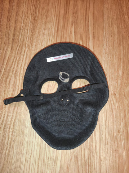 Vintage Halloween Creepy Skull Fabric Mask with Spider Eye Detail | Elastic Strap Cosplay Mask