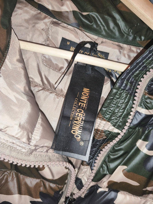 Monte Cervino Women's Camouflage Lightweight Puffer Jacket – Size M (NWT)