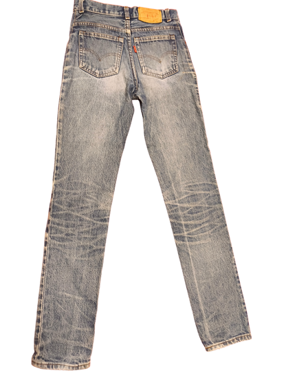 Rare Vintage 80s Levi’s 704 Denim Jeans Made in UK Blue Wash Straight 28x32