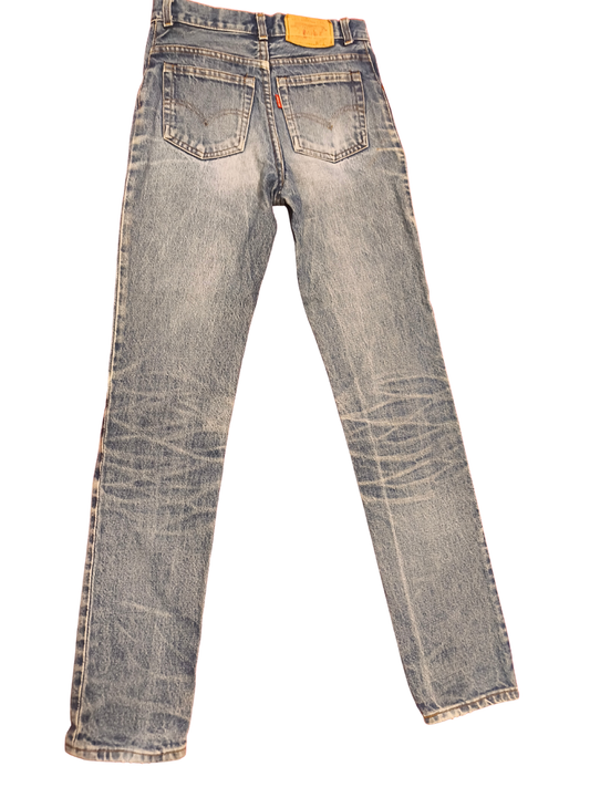 Rare Vintage 80s Levi’s 704 Denim Jeans Made in UK Blue Wash Straight 28x32