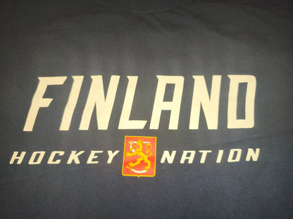 Finland Hockey Nation Barkov #16 T-Shirt Mens Size M Dark Blue Cotton SJRY