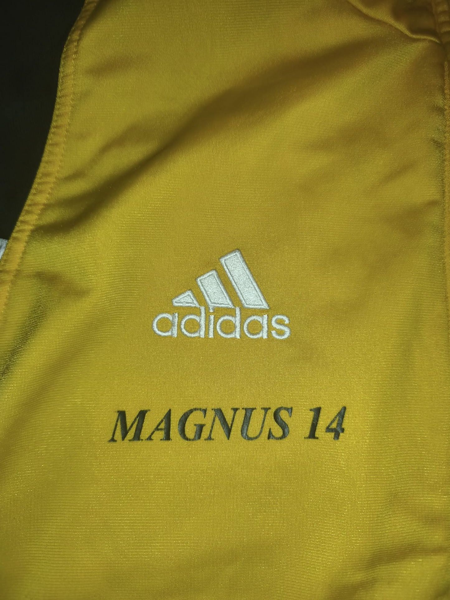 Vintage 2002 Adidas Åsbro GoIF Golf Magic Track Jacket Yellow Black Men's Size M