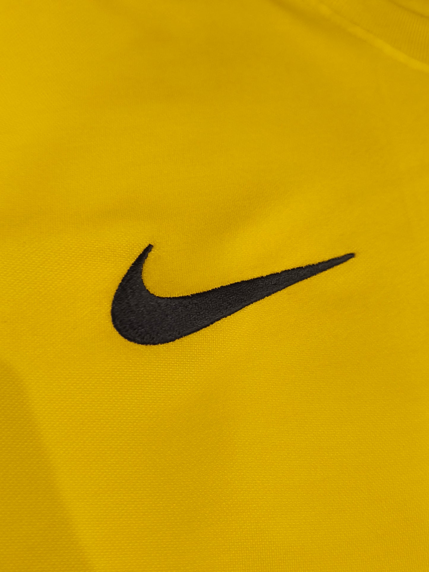 Nike Dri-FIT Mens Yellow EIL Crest Soccer Jersey Short Sleeve T-Shirt Size S #63